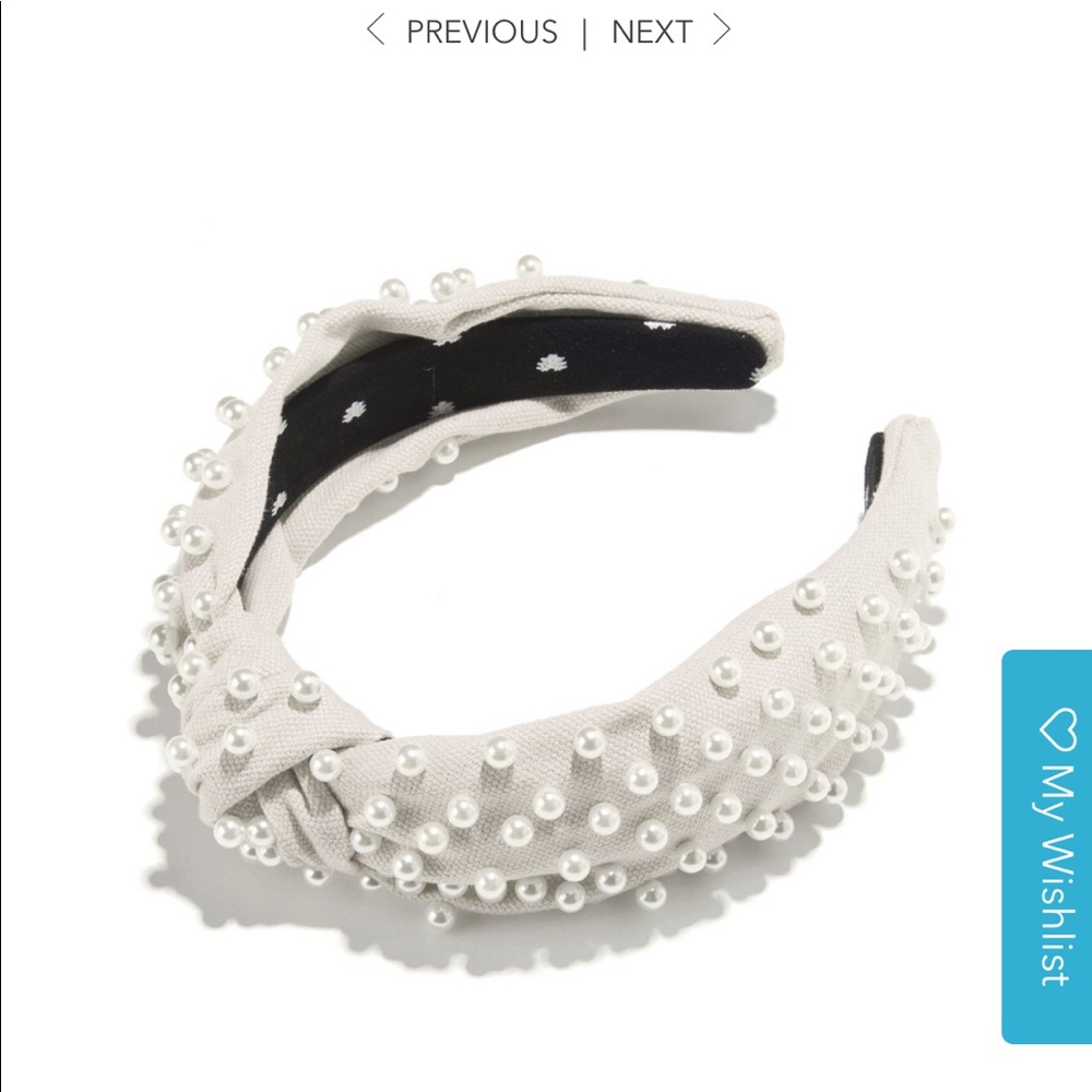 Lele Sadoughi IVORY WOVEN PEARL HEADBAND